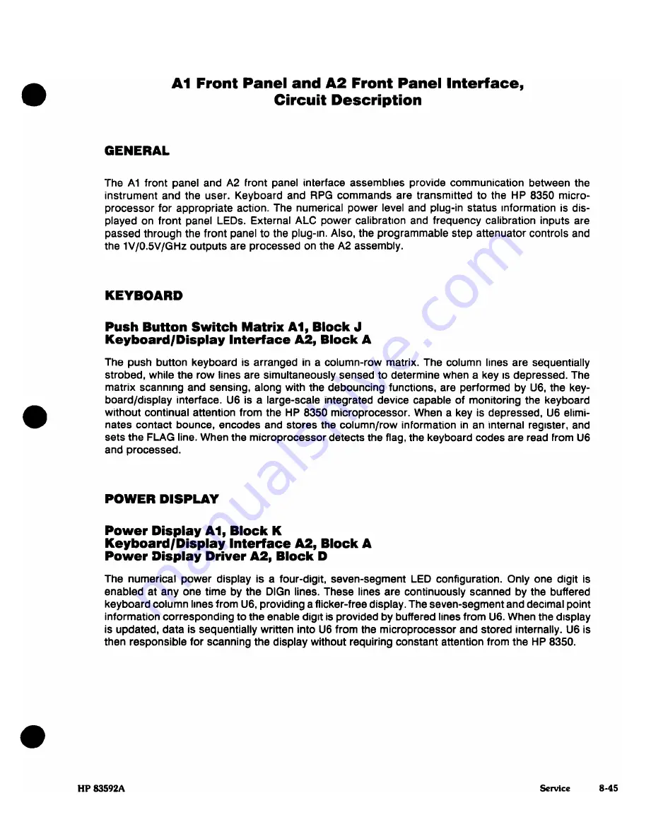 HP HP 83592A Operating And Service Manual Download Page 241