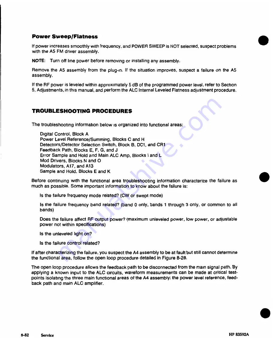 HP HP 83592A Operating And Service Manual Download Page 269