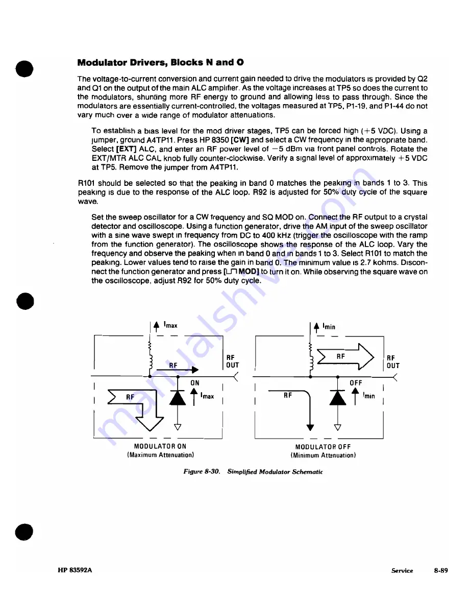 HP HP 83592A Operating And Service Manual Download Page 276