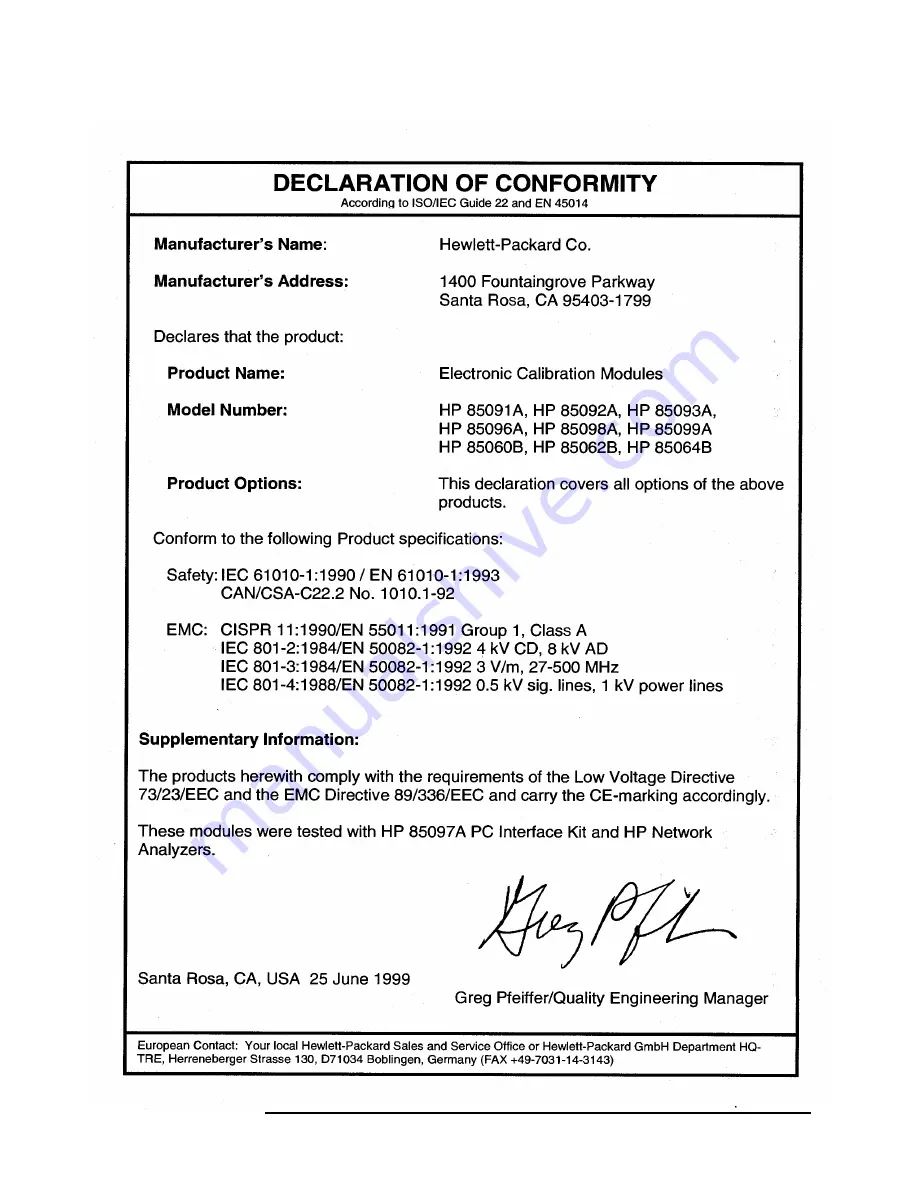 HP HP 85060B Reference Manual Download Page 17