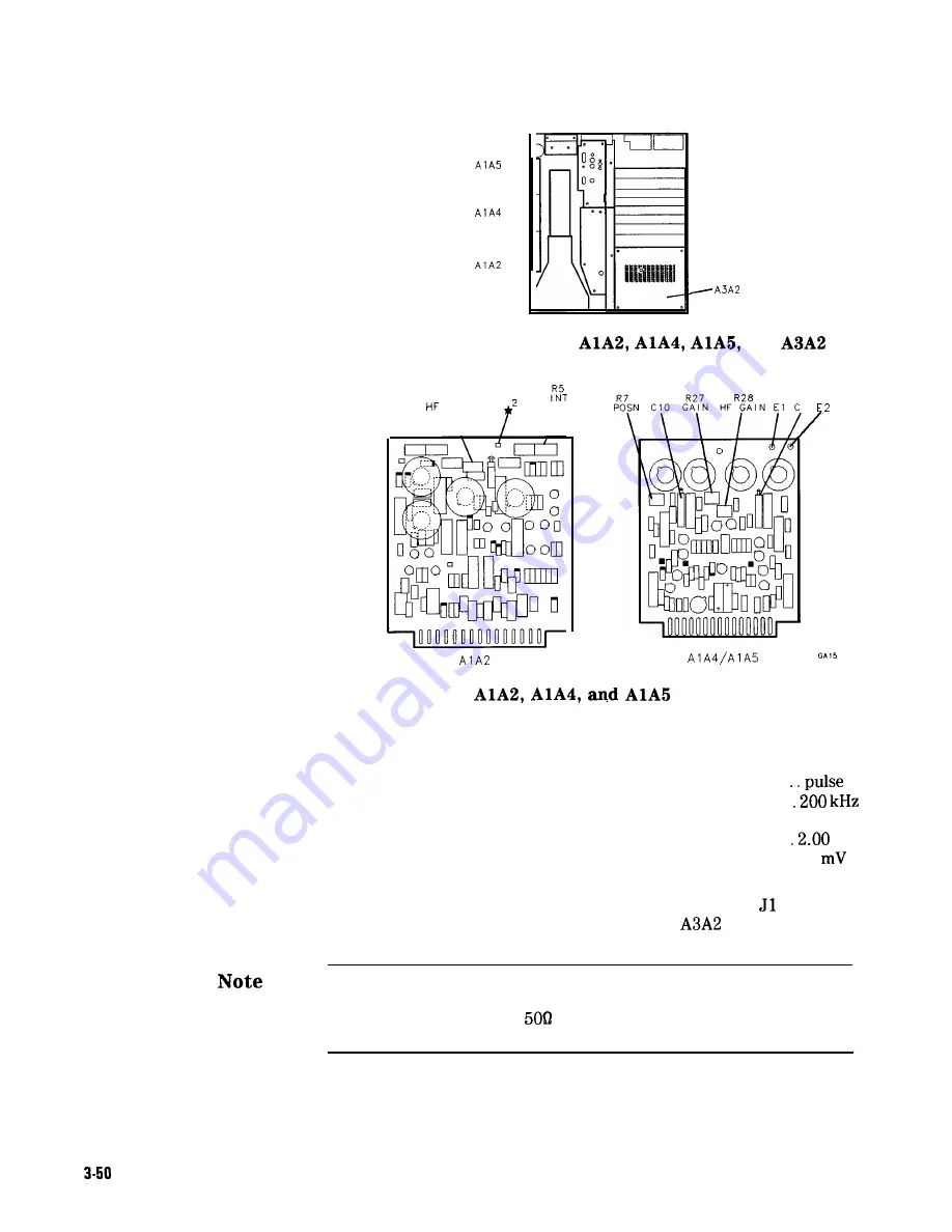 HP HP 8566B Adjustment Manual Download Page 190