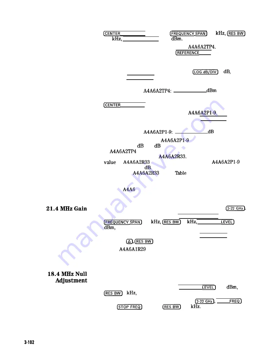 HP HP 8566B Adjustment Manual Download Page 242