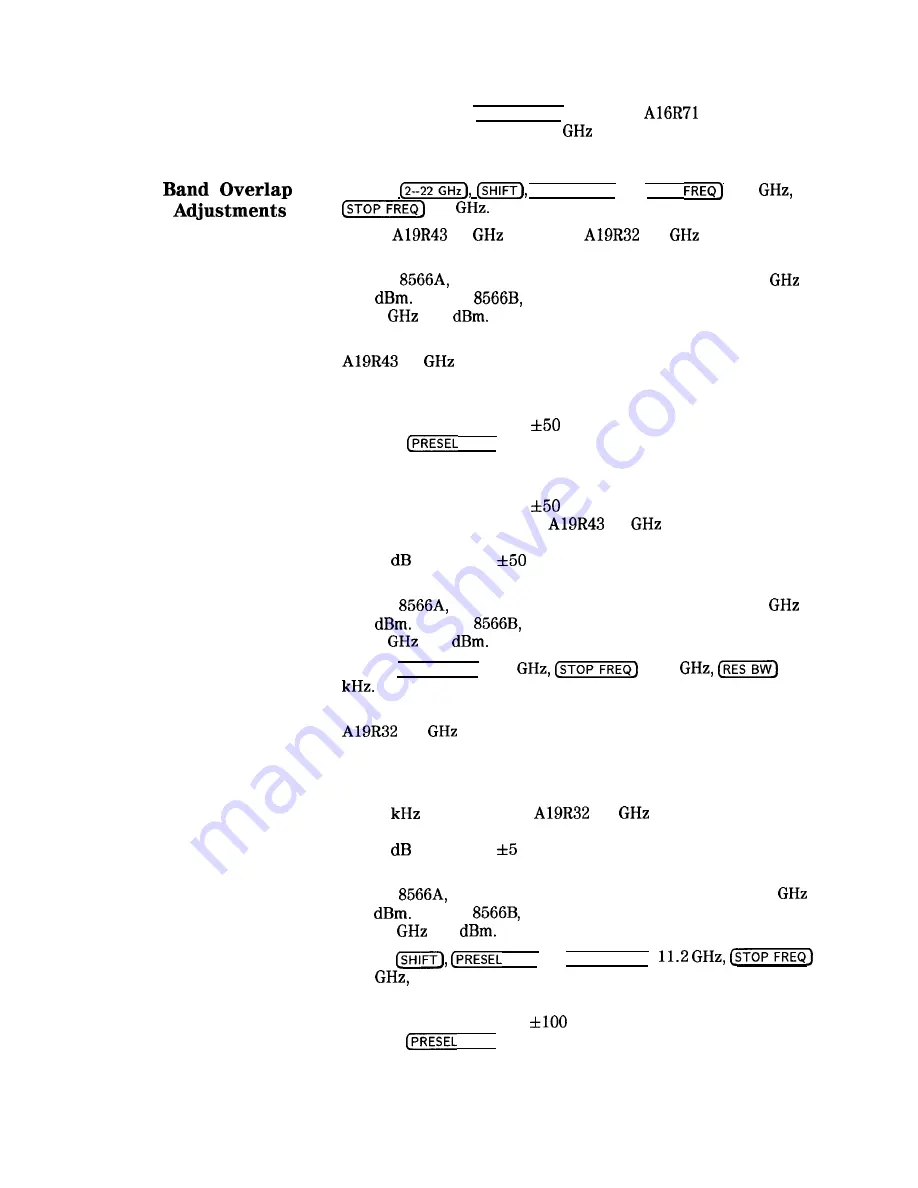 HP HP 8566B Adjustment Manual Download Page 264