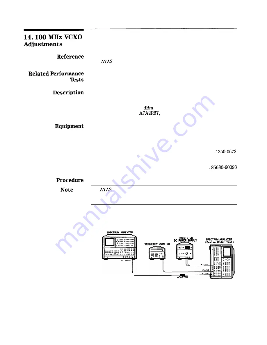 HP HP 8566B Adjustment Manual Download Page 266