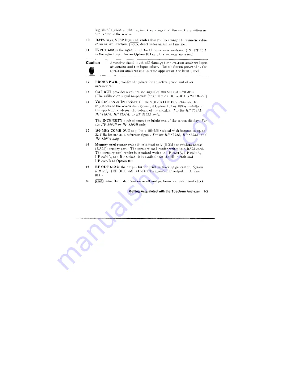 HP HP 8590 Series Quick Reference Manual Download Page 10