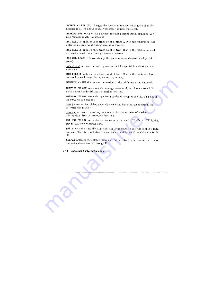 HP HP 8590 Series Quick Reference Manual Download Page 34