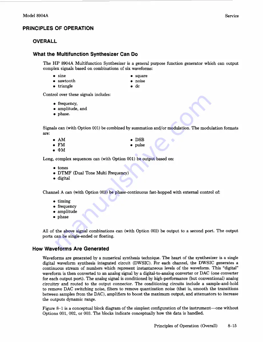 HP HP 8904A Service Manual Download Page 83