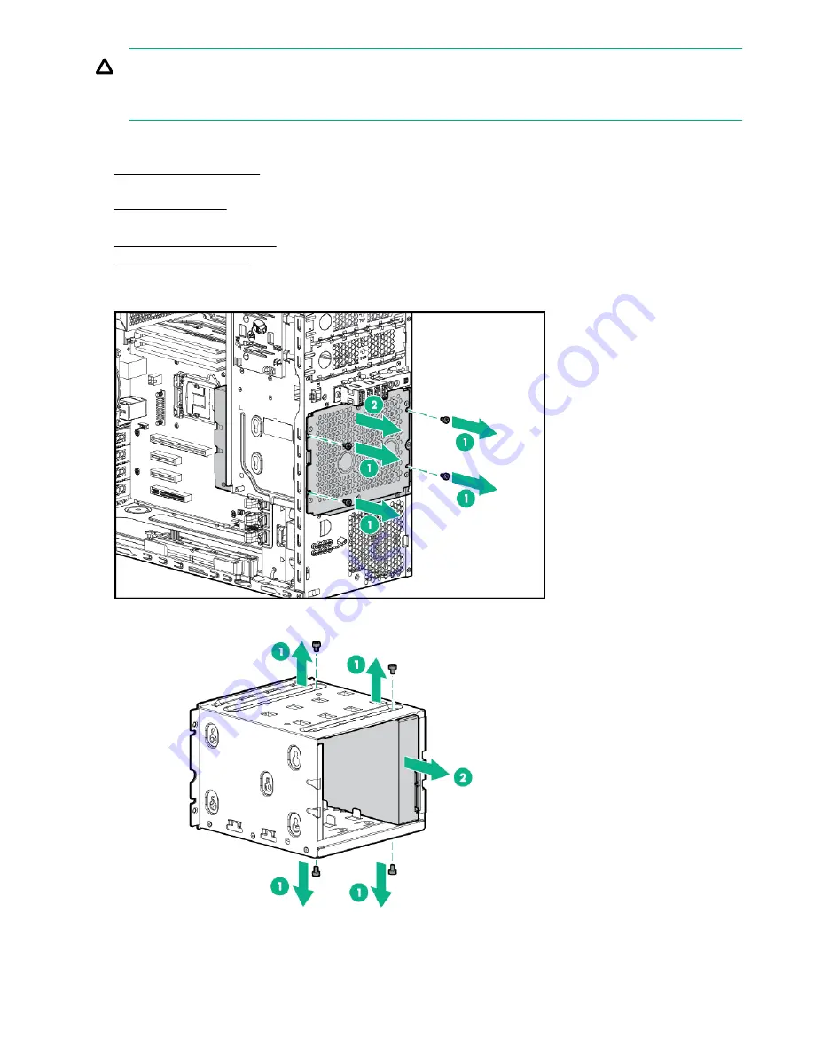 HP HPE ProLiant ML30 Gen9 Maintenance And Service Manual Download Page 38