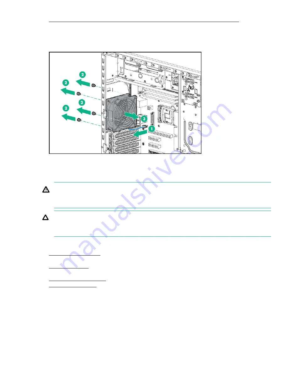 HP HPE ProLiant ML30 Gen9 Maintenance And Service Manual Download Page 47