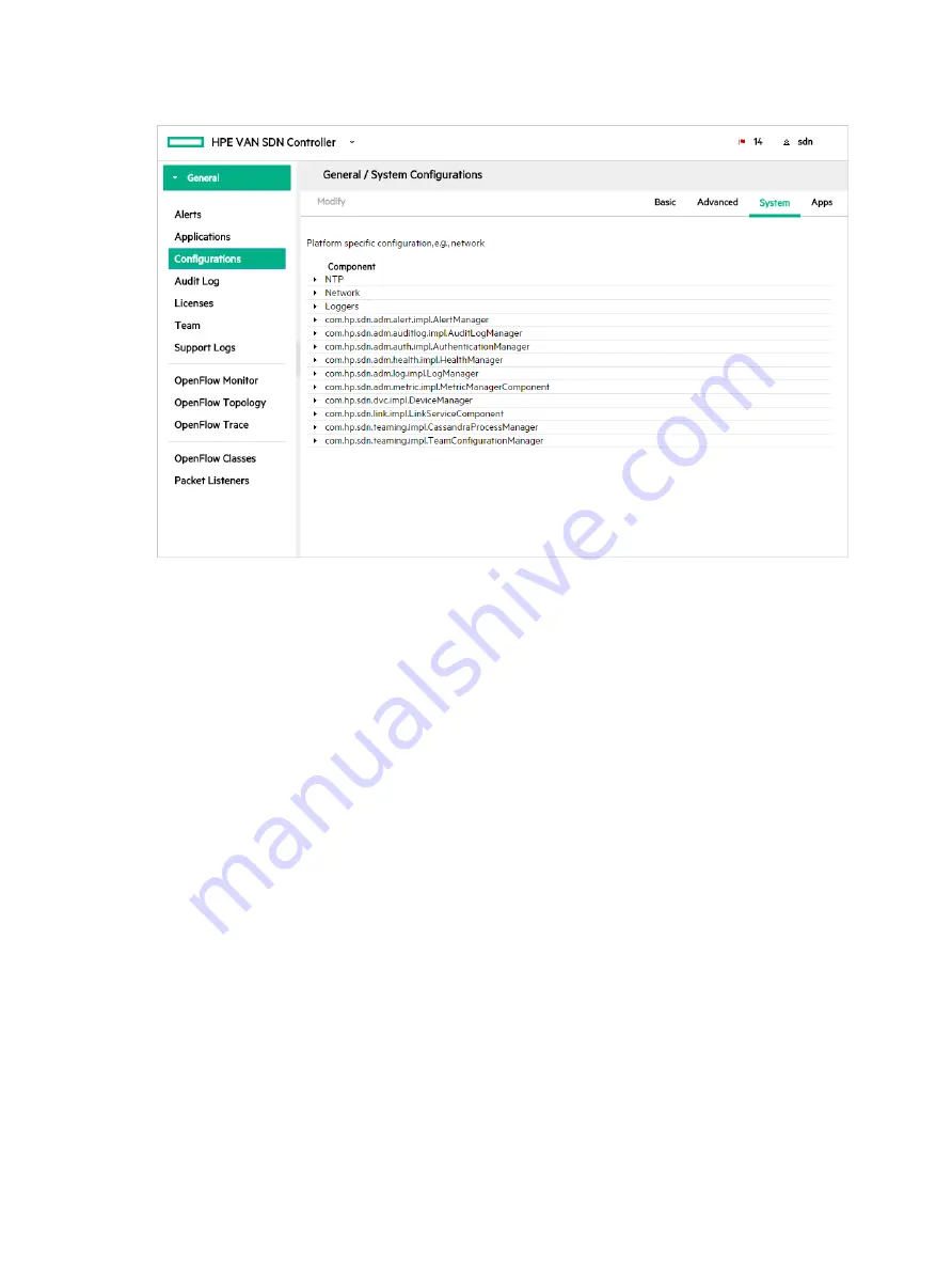 HP HPE VAN SDN Controller 2.7 Administrator'S Manual Download Page 43