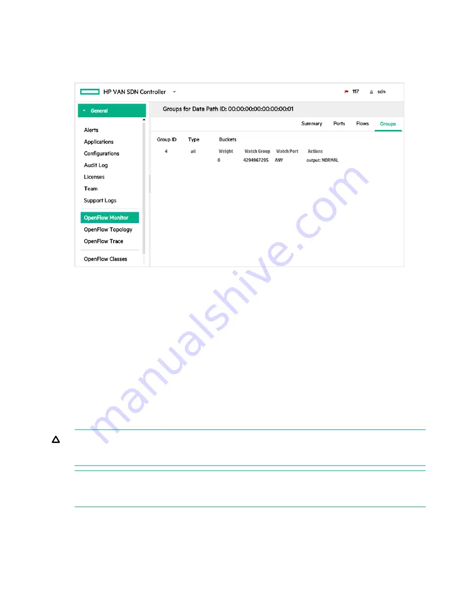 HP HPE VAN SDN Controller 2.7 Administrator'S Manual Download Page 61