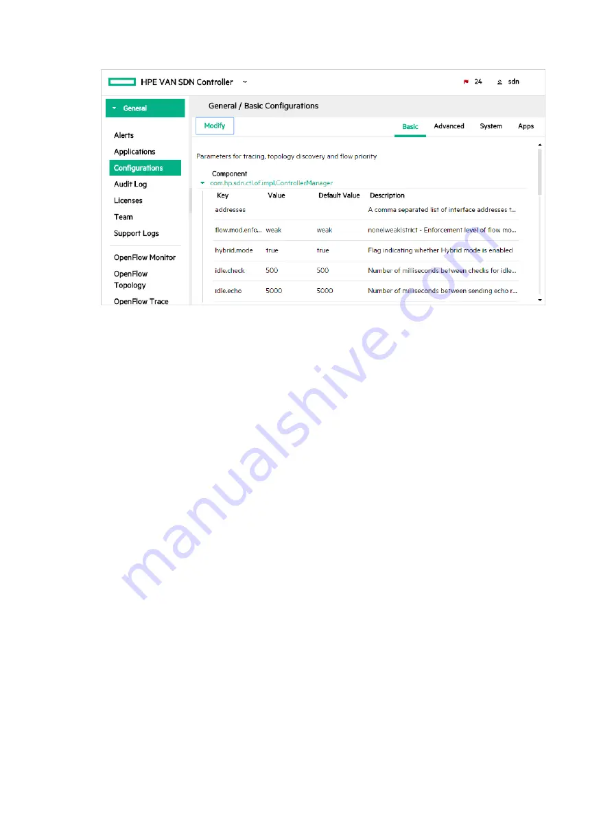 HP HPE VAN SDN Controller 2.7 Administrator'S Manual Download Page 79