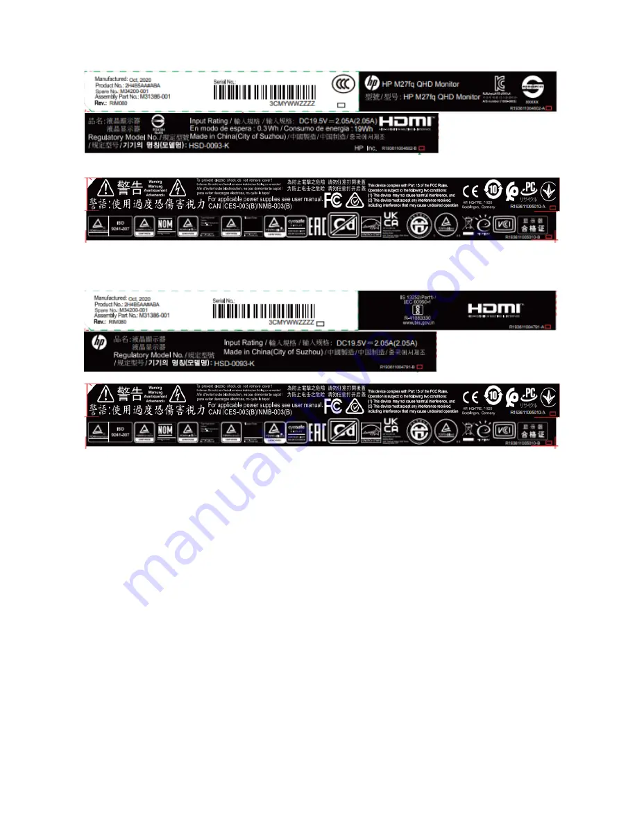 HP M27fq Manual Download Page 10