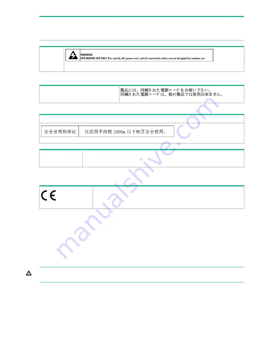 HP OfficeConnect 1850 24G 2XGT Series Quick Setup Manual And Safety/Regulatory Information Download Page 12