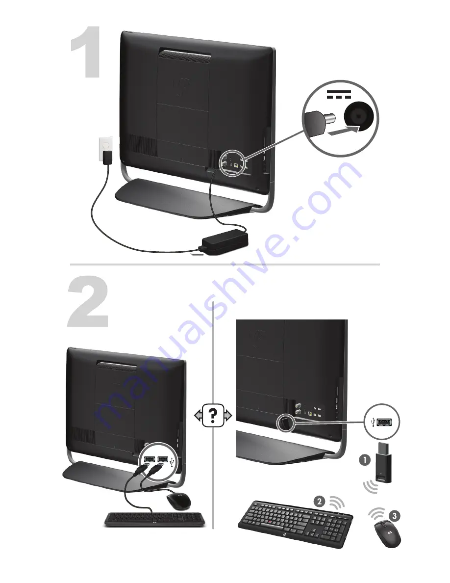 HP Omni 27-1000 Quick Setup Manual Download Page 1