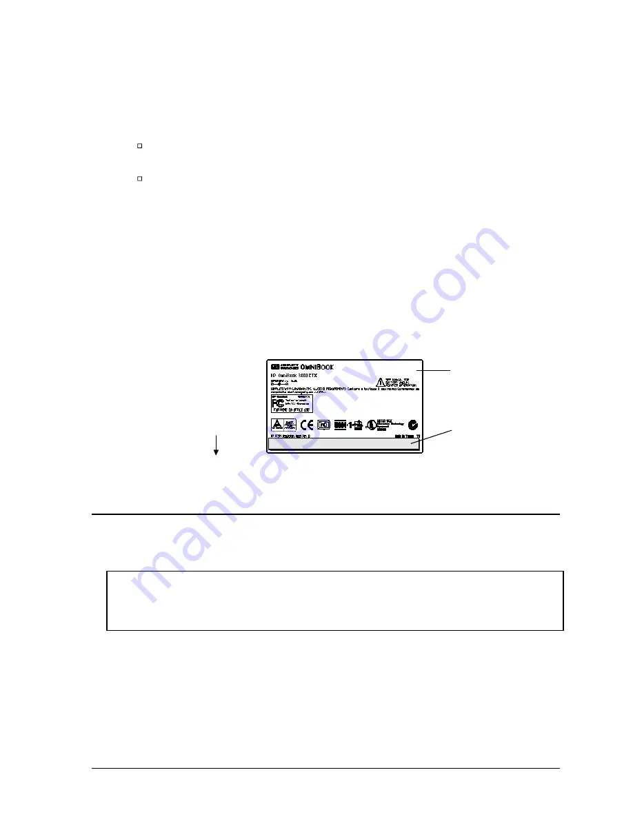 HP OMNIBOOK 3000 Service Manual Download Page 43