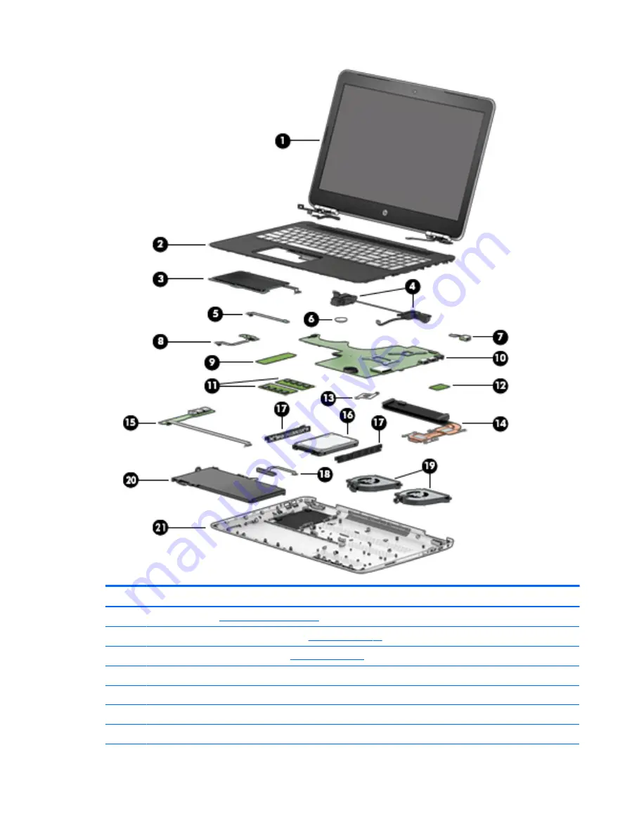 HP Pavilion 15-bc200 Maintenance And Service Manual Download Page 25