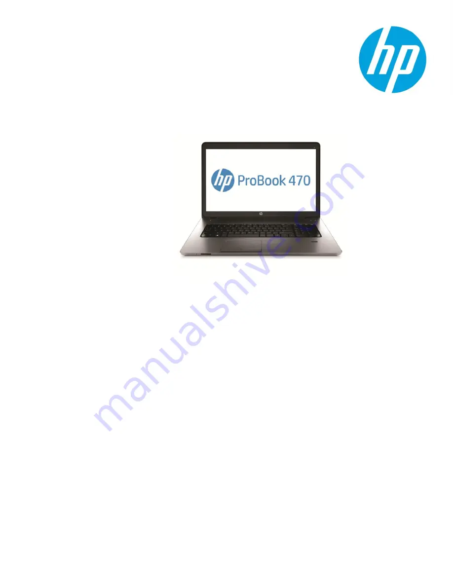 HP ProBook 470 Скачать руководство пользователя страница 1