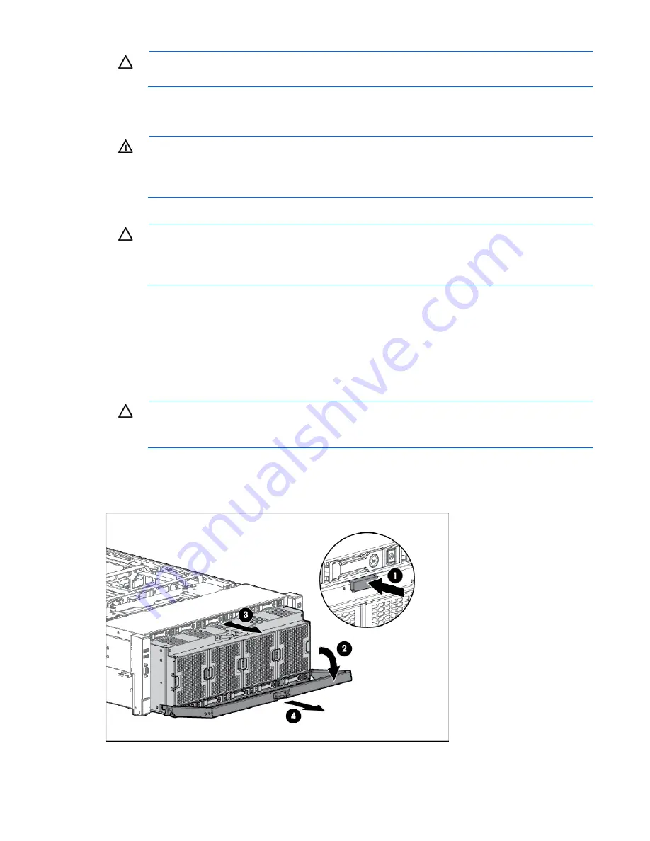 HP ProLiant DL580 Gen8 Maintenance And Service Manual Download Page 44