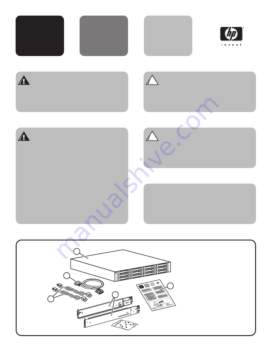 HP StorageWorks MSA20 Installation Manual Download Page 1