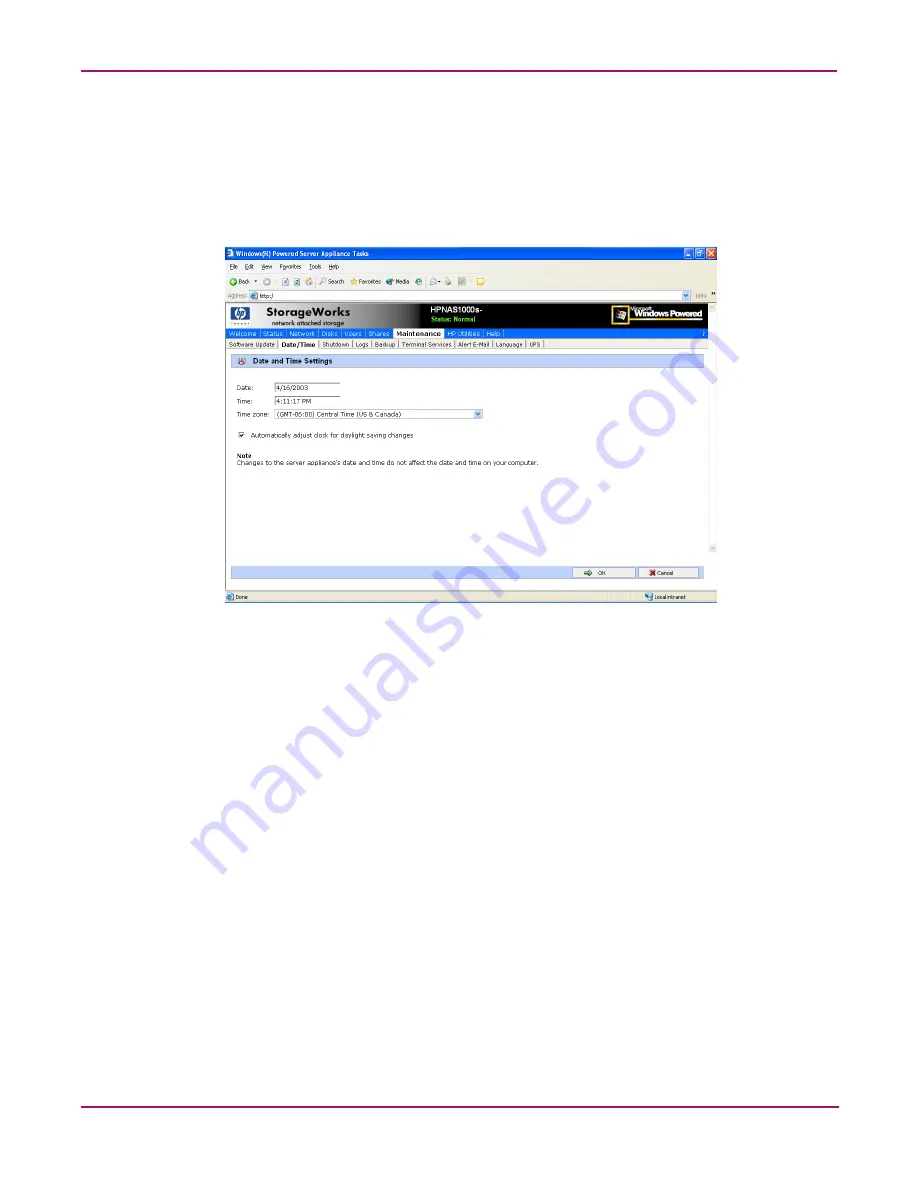 HP StorageWorks NAS 1000s Administration Manual Download Page 33