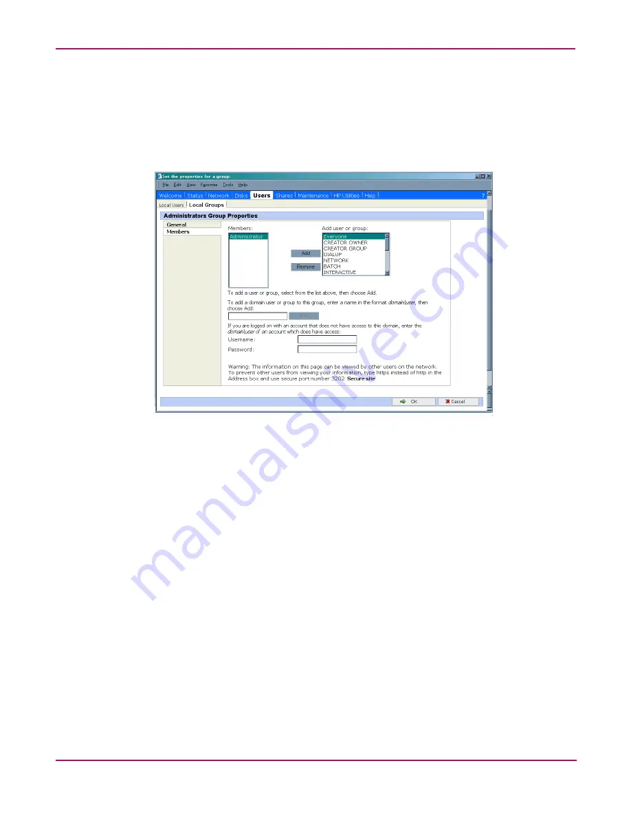 HP StorageWorks NAS 1000s Administration Manual Download Page 72