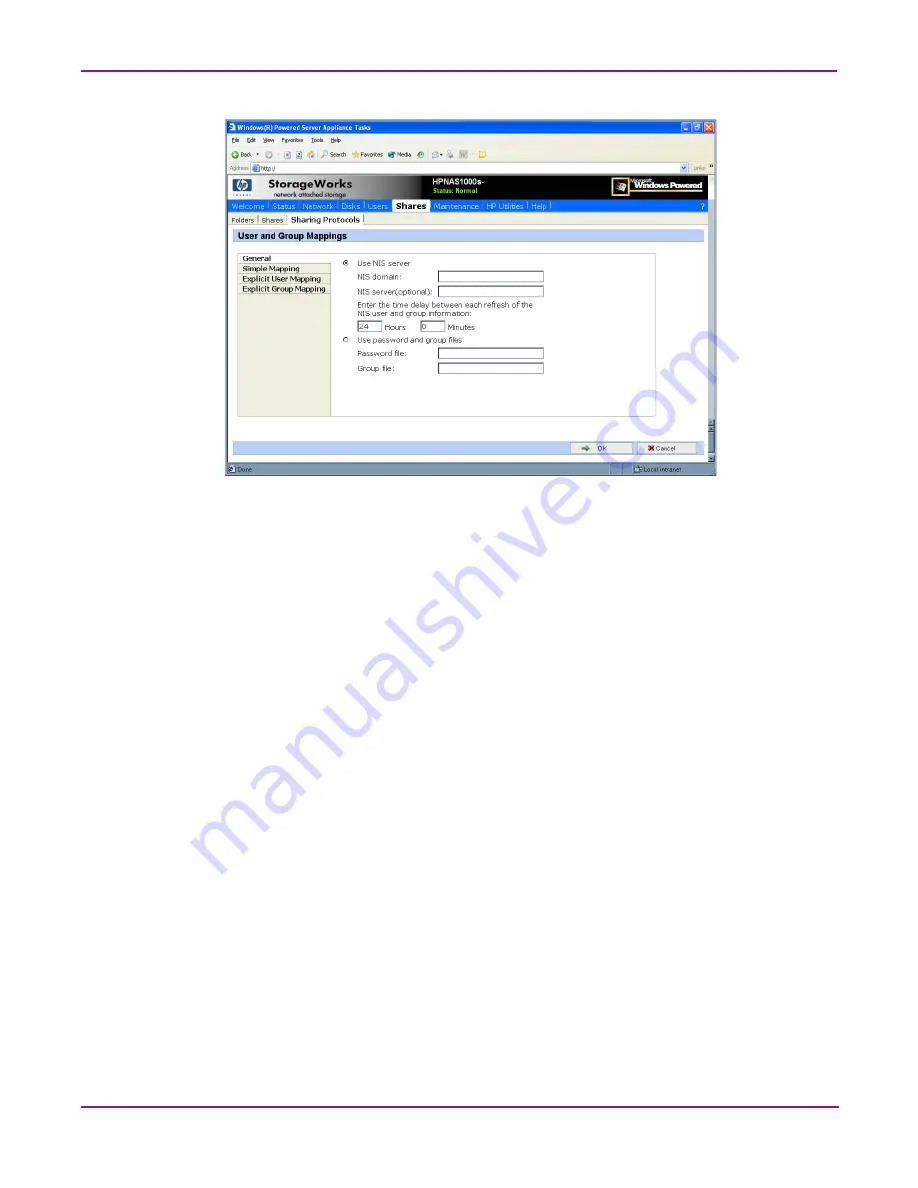 HP StorageWorks NAS 1000s Administration Manual Download Page 123