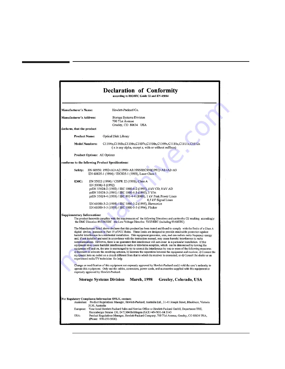 HP Surestore 660ex - Optical Jukebox User Manual Download Page 122