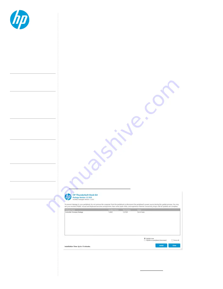 HP THUNDERBOLT DOCK G4 Скачать руководство пользователя страница 11