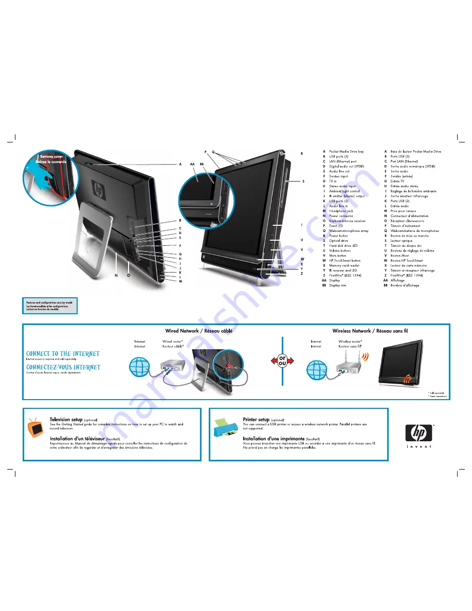 HP Touchsmart Iq846 Quick Setup Download Page 1