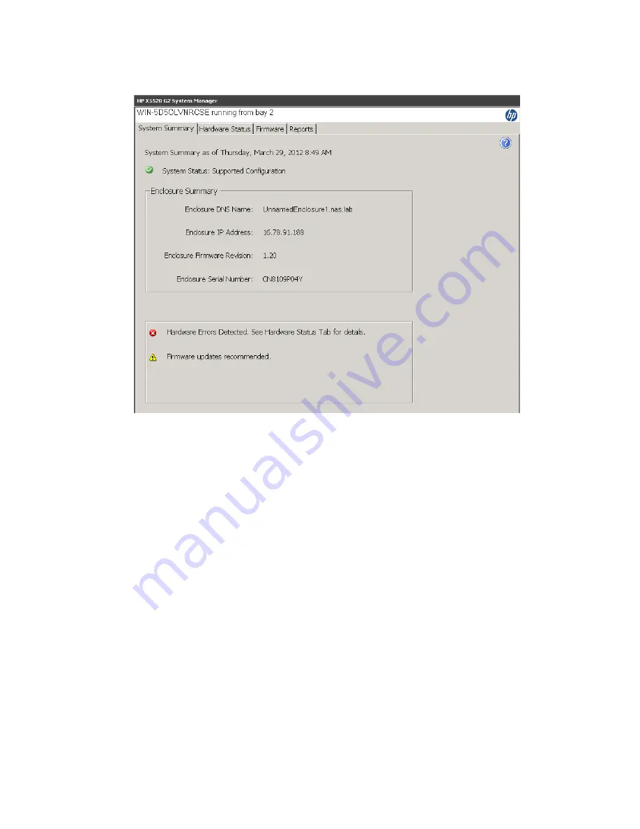 HP X5000 G2 Administrator'S Manual Download Page 57