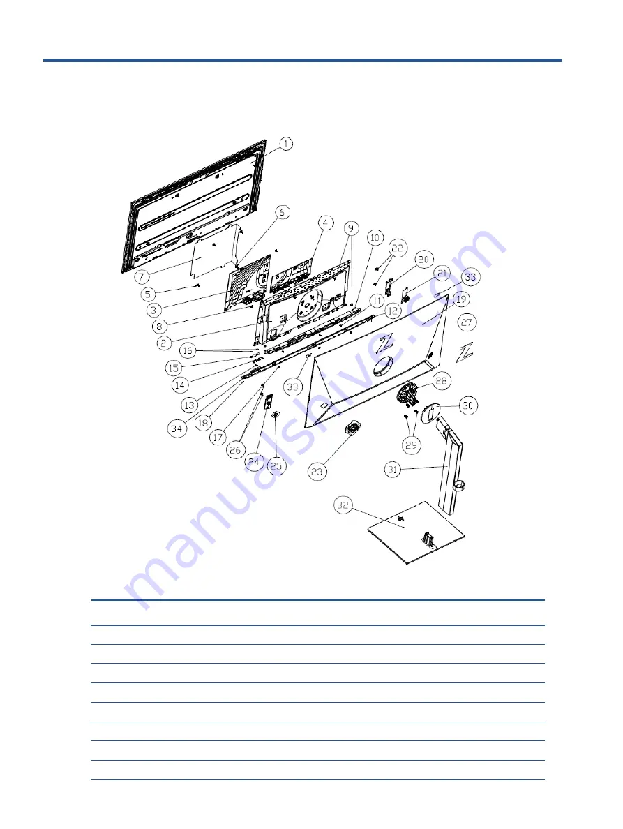 HP Z24f G3 Maintenance And Service Manual Download Page 11