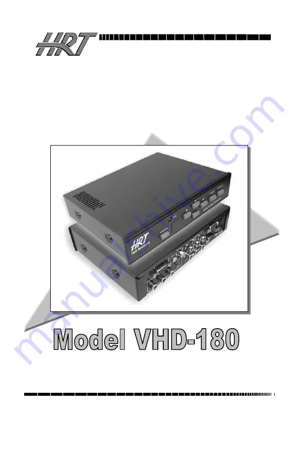 HRT VHD-180 User Manual Download Page 1