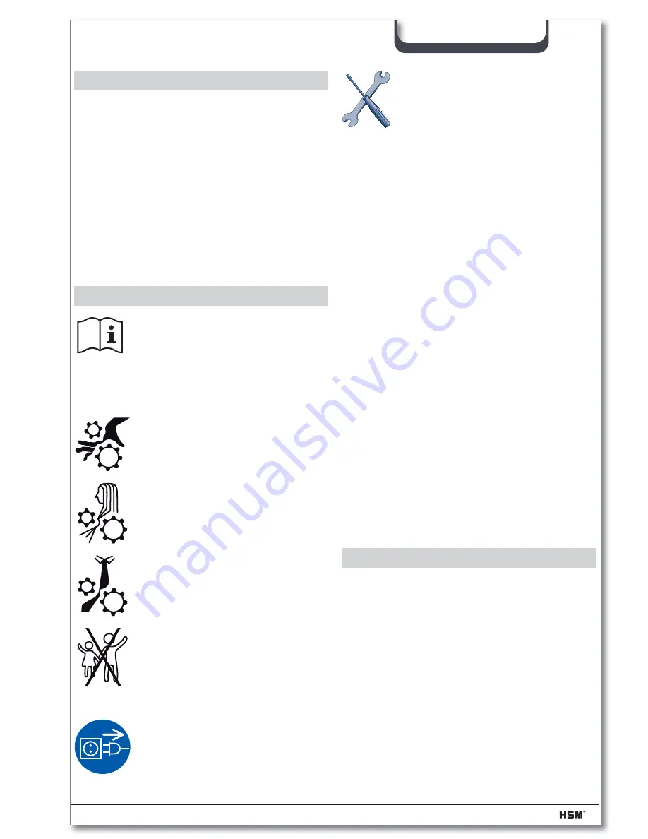 HSM Profi Pack 425 Operating Instructions Manual Download Page 7