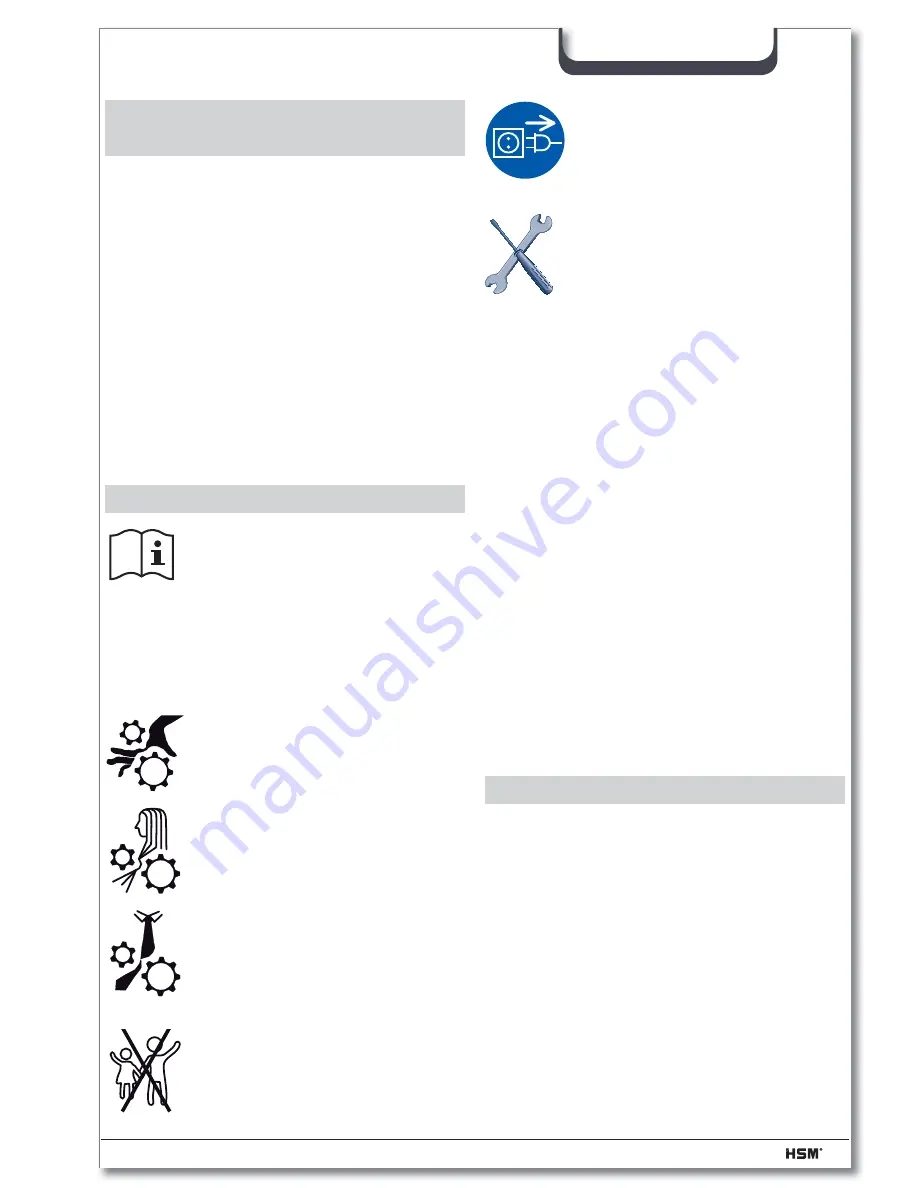 HSM Profi Pack 425 Operating Instructions Manual Download Page 11