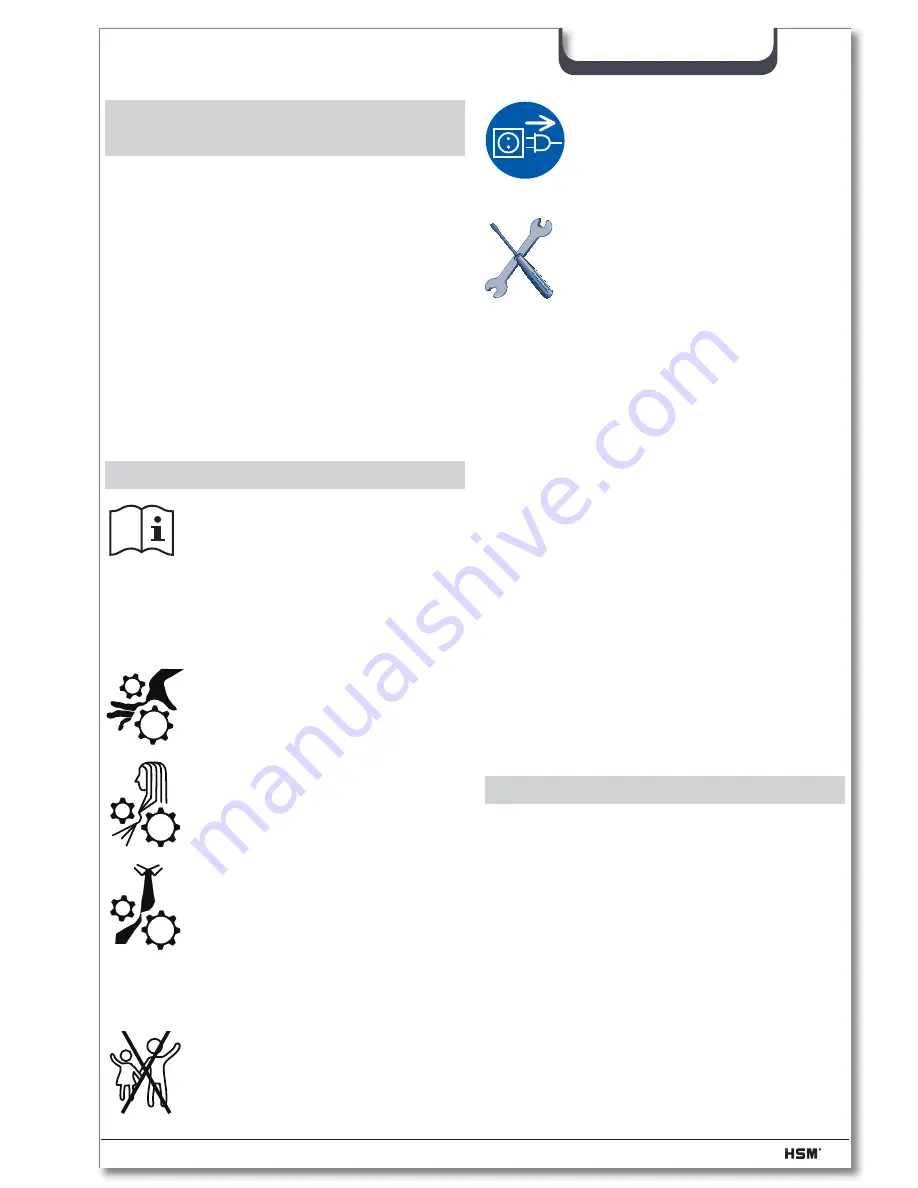 HSM Profi Pack 425 Operating Instructions Manual Download Page 19