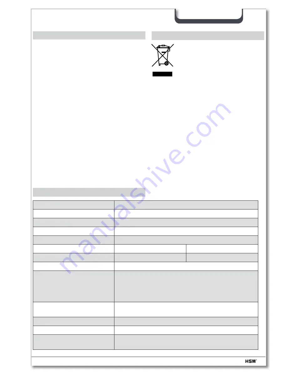 HSM Profi Pack 425 Operating Instructions Manual Download Page 25