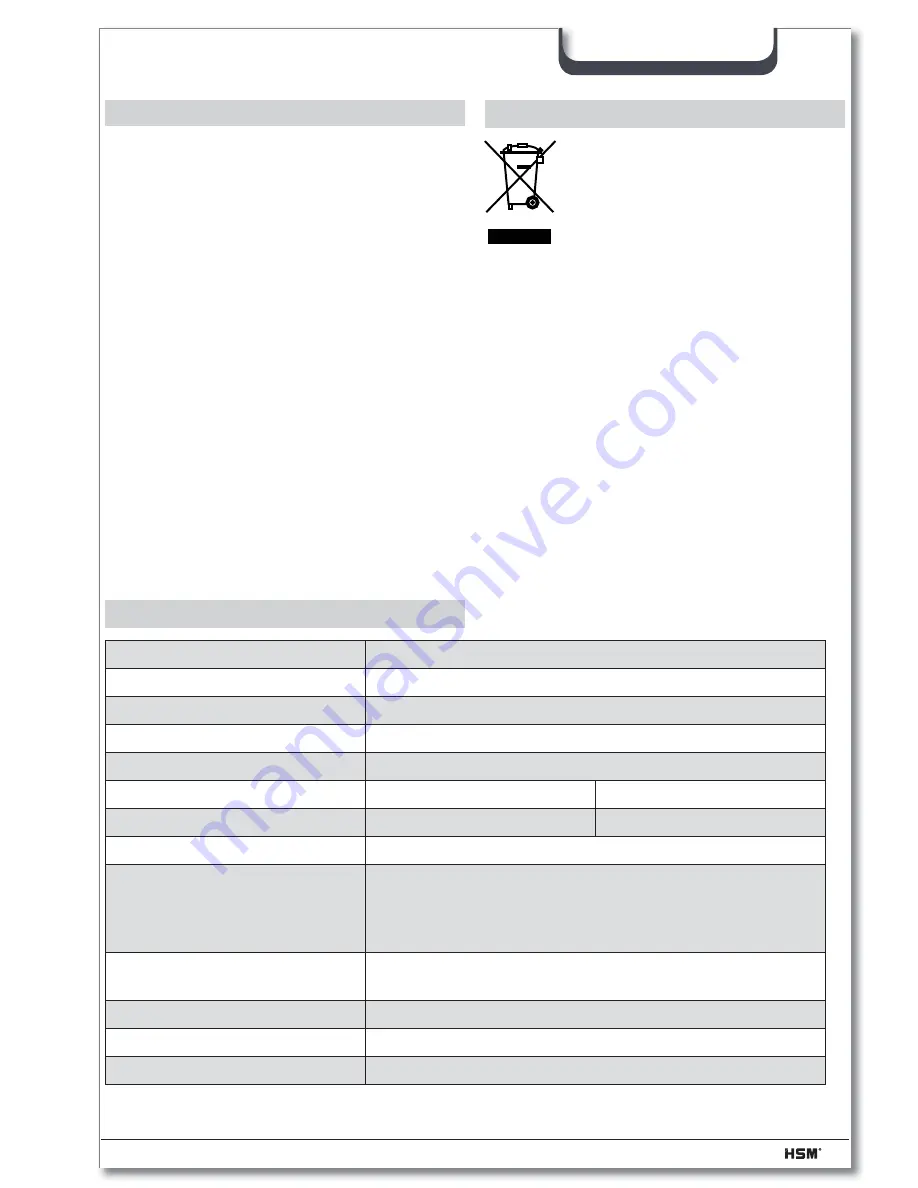 HSM Profi Pack 425 Operating Instructions Manual Download Page 37