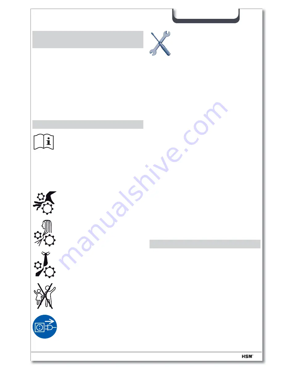 HSM Profi Pack 425 Operating Instructions Manual Download Page 87