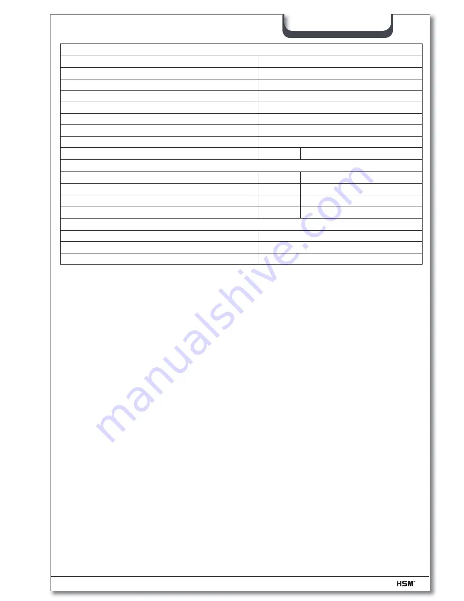 HSM SP 4040 Operating Manual Download Page 13