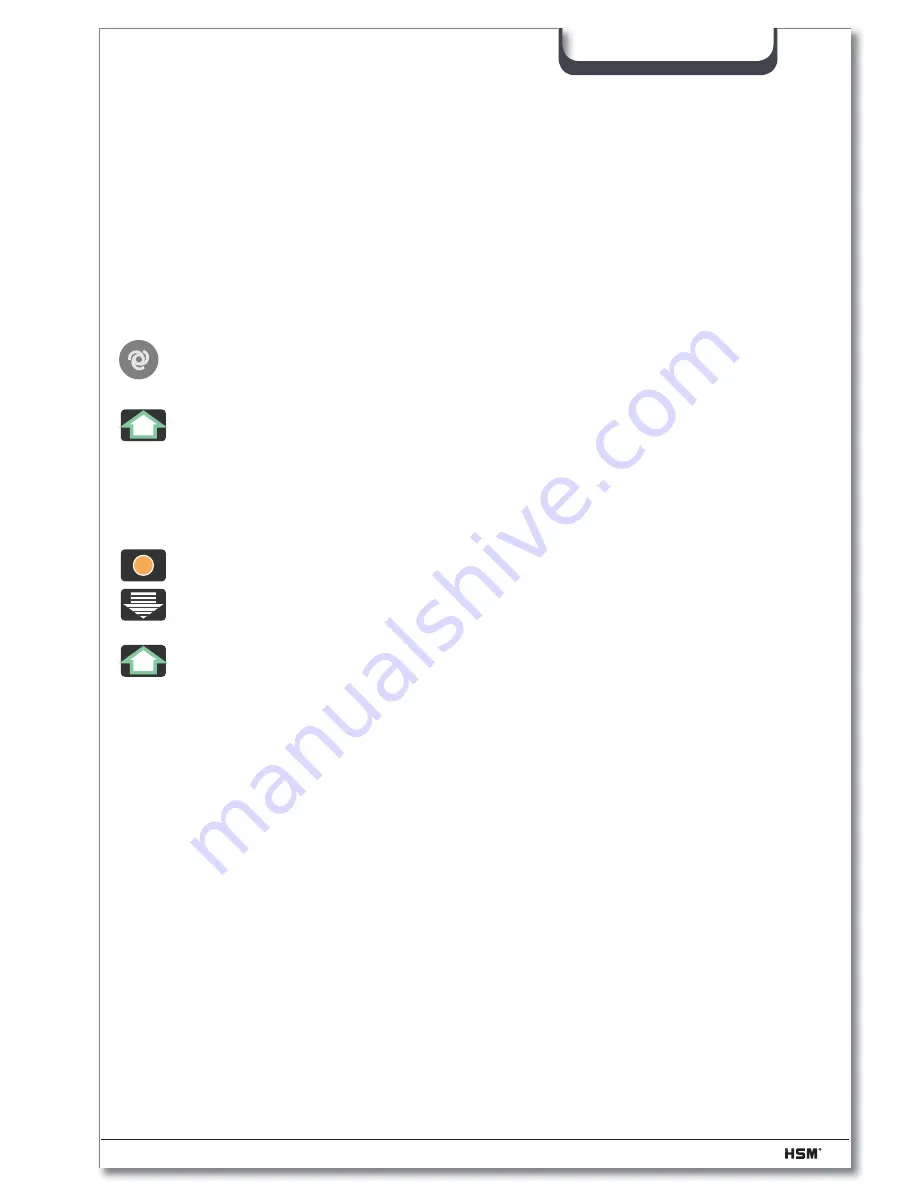 HSM SP 4040 Operating Manual Download Page 27