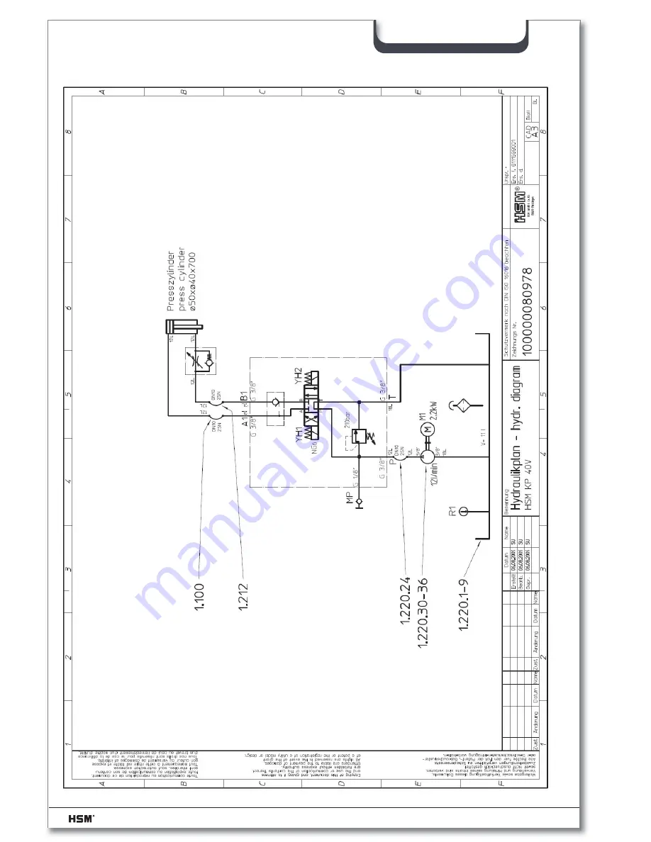 HSM SP 4040 Operating Manual Download Page 42