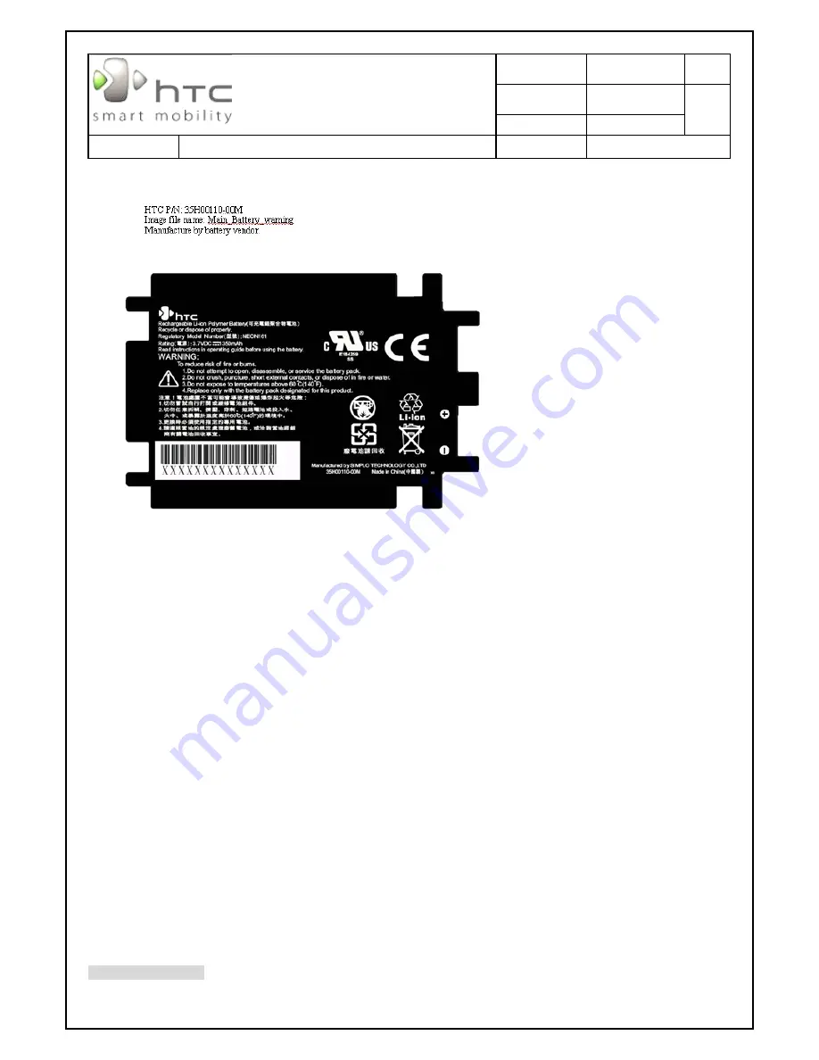 HTC Neon Service Manual Download Page 72