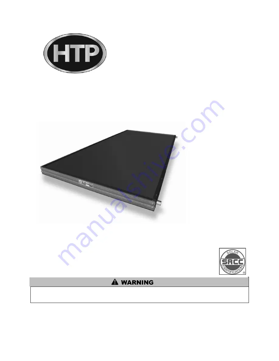 HTP FP-26SC Installation And Maintenance Manual Download Page 1