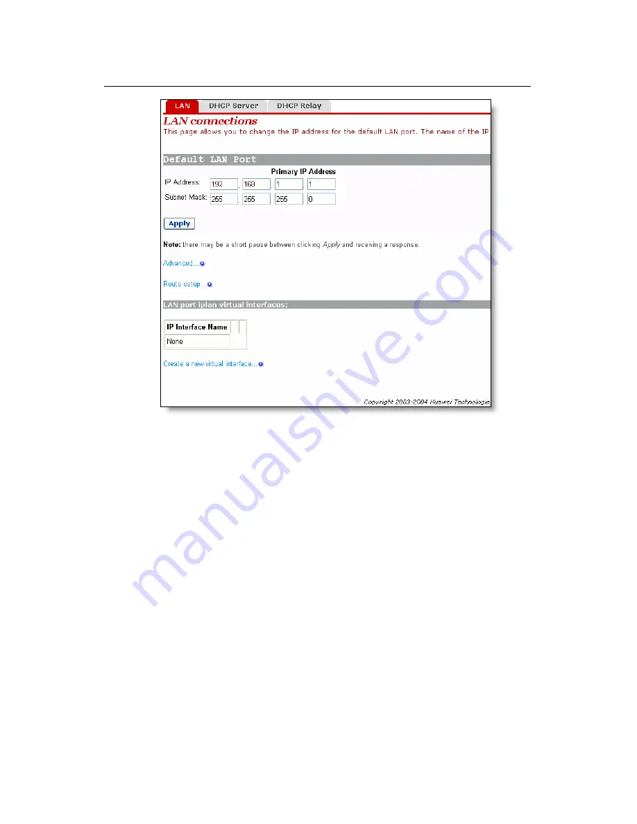 Huawei Aolynk VDR824 User Manual Download Page 34