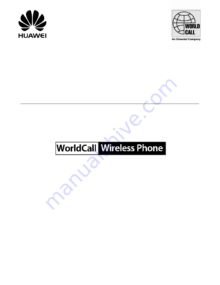 Huawei WorldCall ETS2055 User Manual Download Page 1