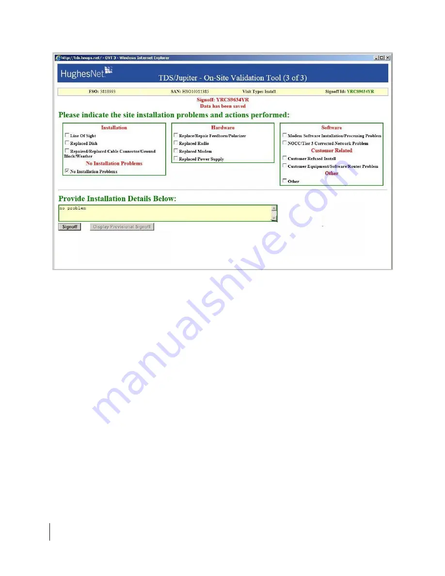 Hughes HT2000W Installation Manual Download Page 40