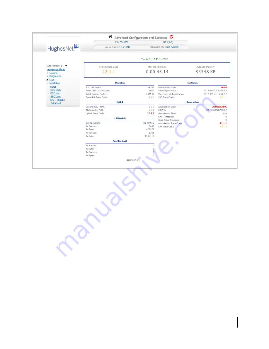 Hughes HT2000W Installation Manual Download Page 69