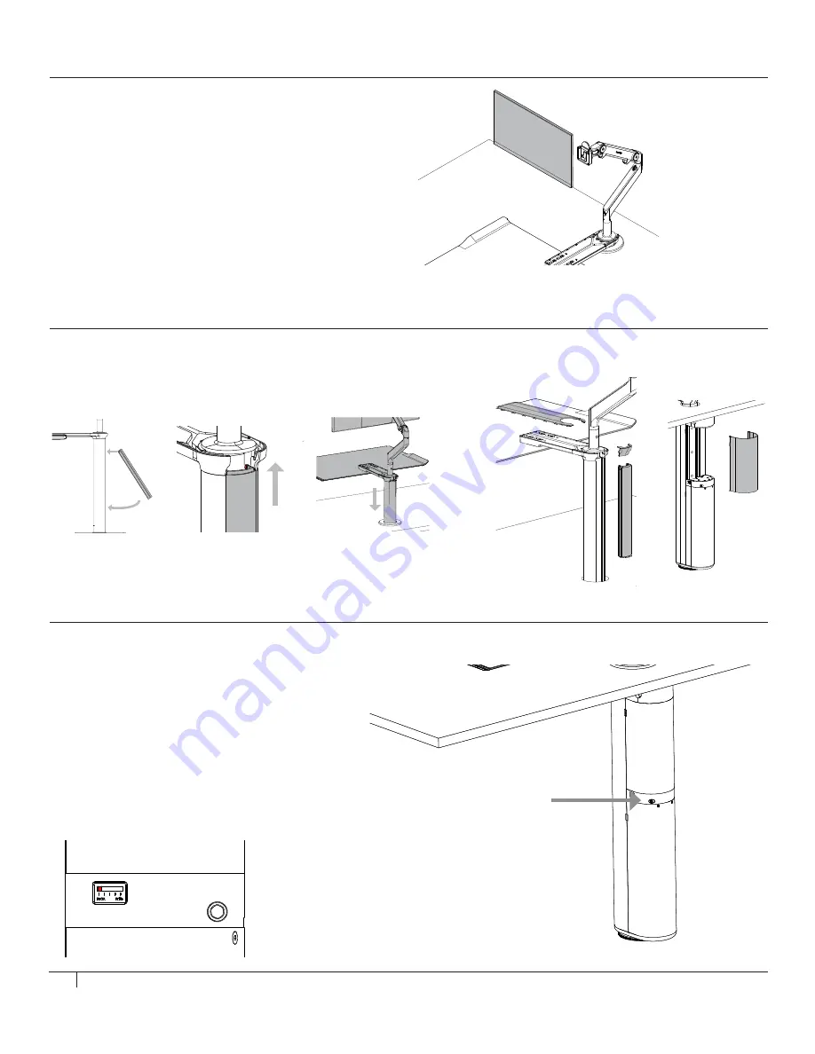 Humanscale QuickStand Under Desk Installation Instructions Manual Download Page 10