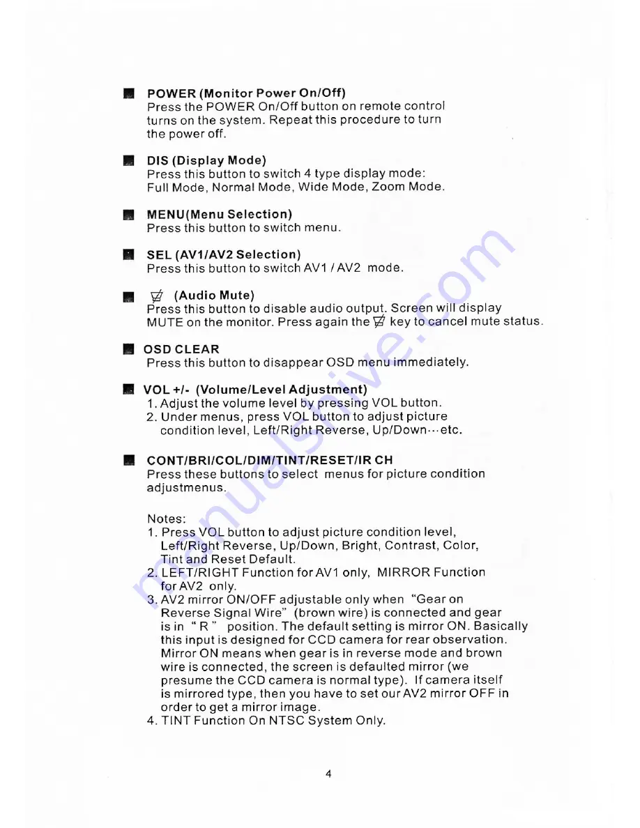 Hunt CCTV htm-1003-7 Operation / Owner'S Manual Download Page 5